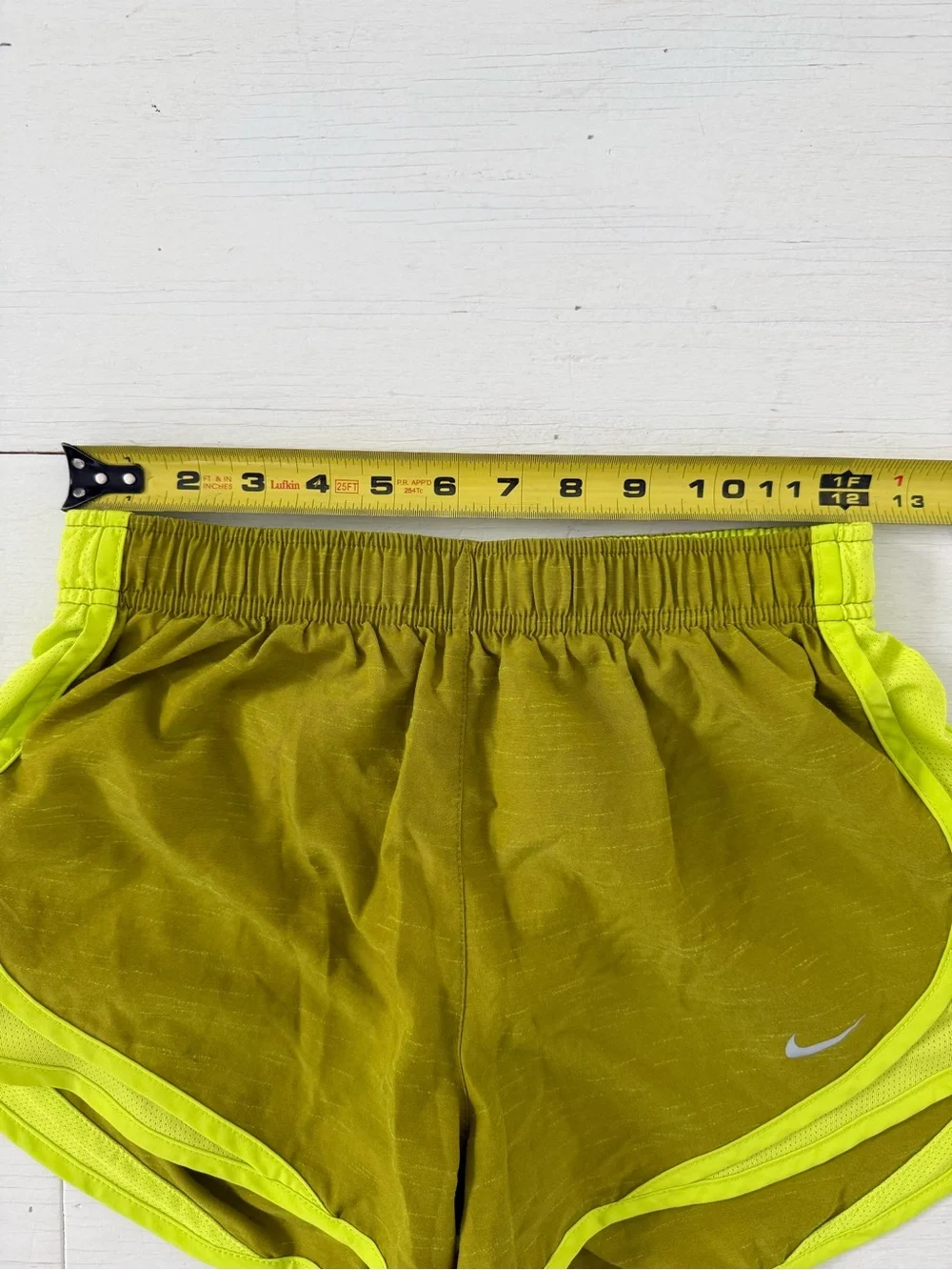 Nike Women’s Lime Chartreuse Green Dri-Fit Athletic Running Shorts S